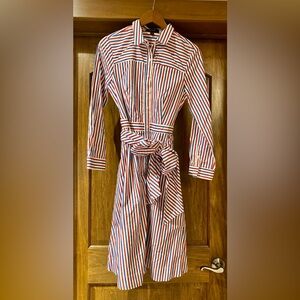 J. Crew Dress with Red, Blue, and White Stripes